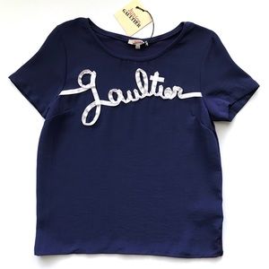 NWT Junior Gaultier Liz top - ribbon logo